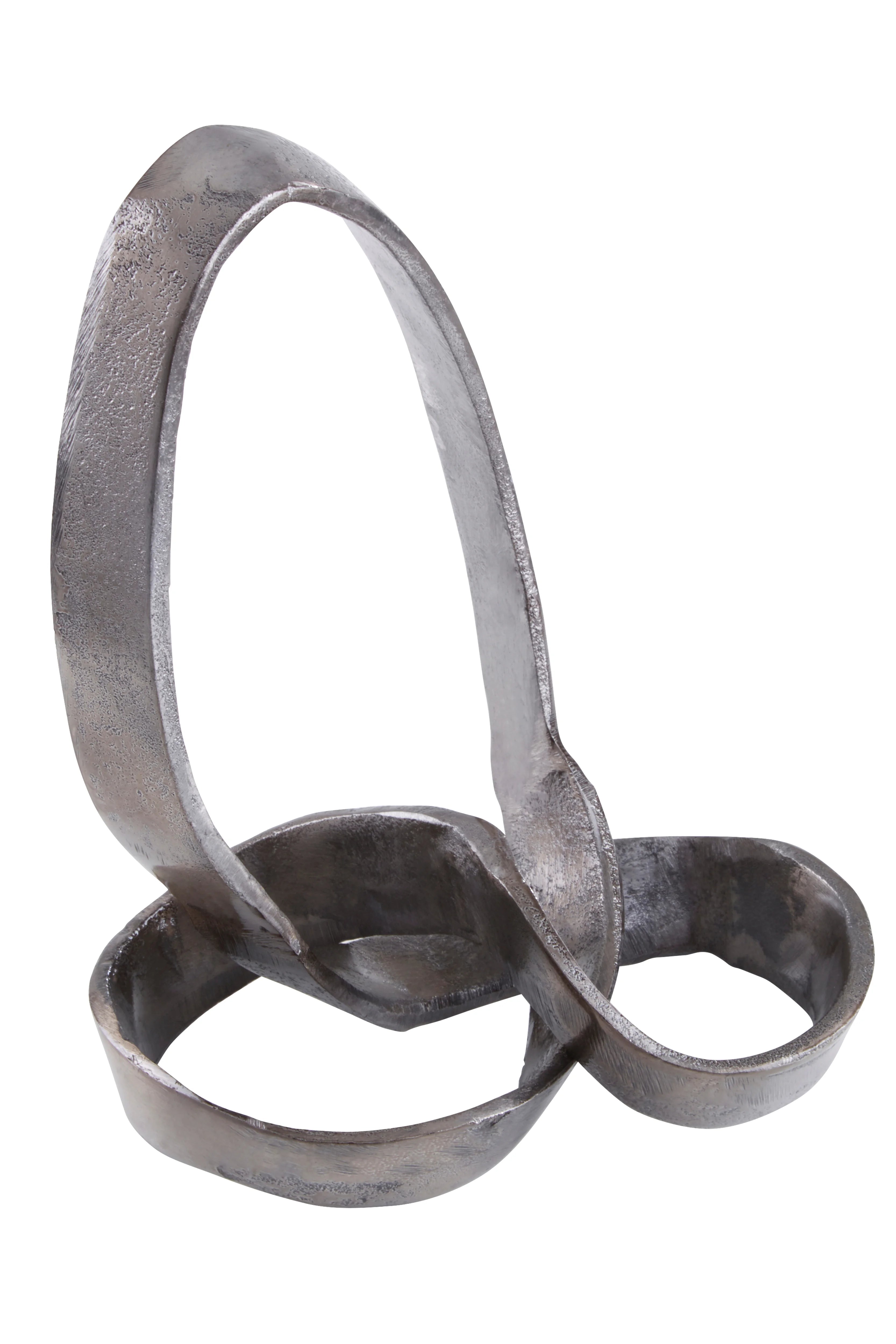 Addison Art Deco Metalic Black Knot Sculpture